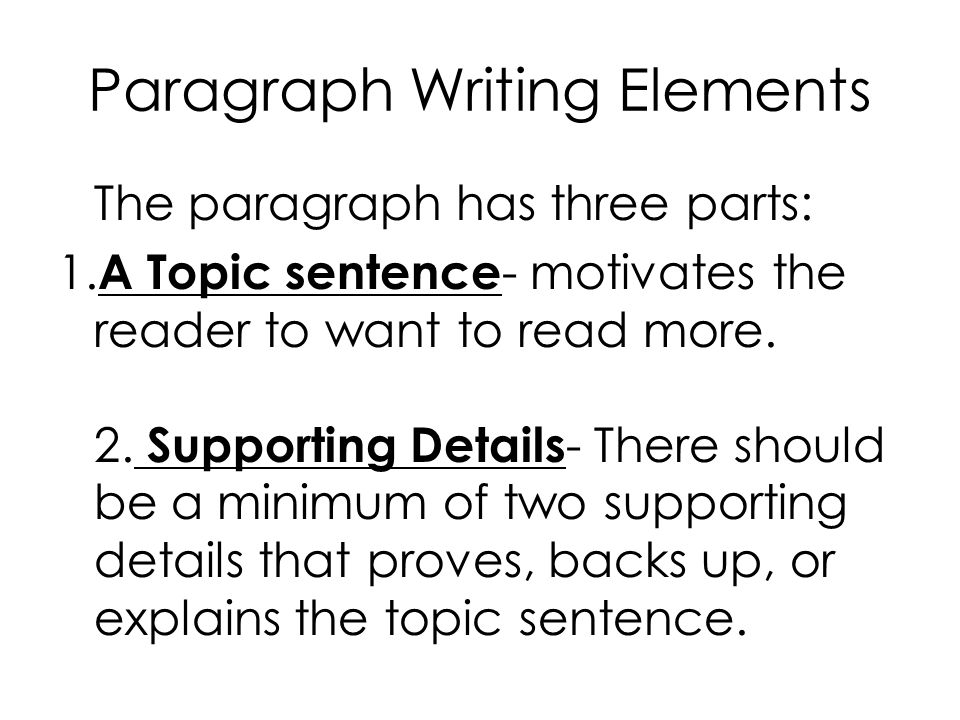Elements of Writing - PowerPoint PPT Presentation